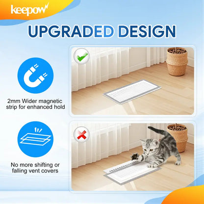 🧲 Magnetic Floor Vent Mesh Covers – Keep Debris Out | 4-Pack