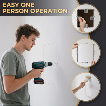 Easy Install Drywall Repair Clips 1/2 Inch | 10 Pack Wall Patch Kit