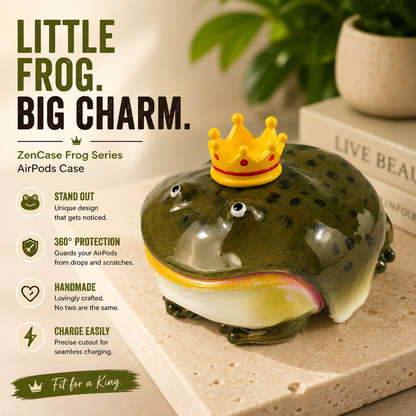 Handmade Cute Bow Frog Case