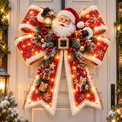 🎀✨ Giant Light-Up Christmas Bows – Oversized Holiday Door Decorations in 6 Festive Styles! 🎄