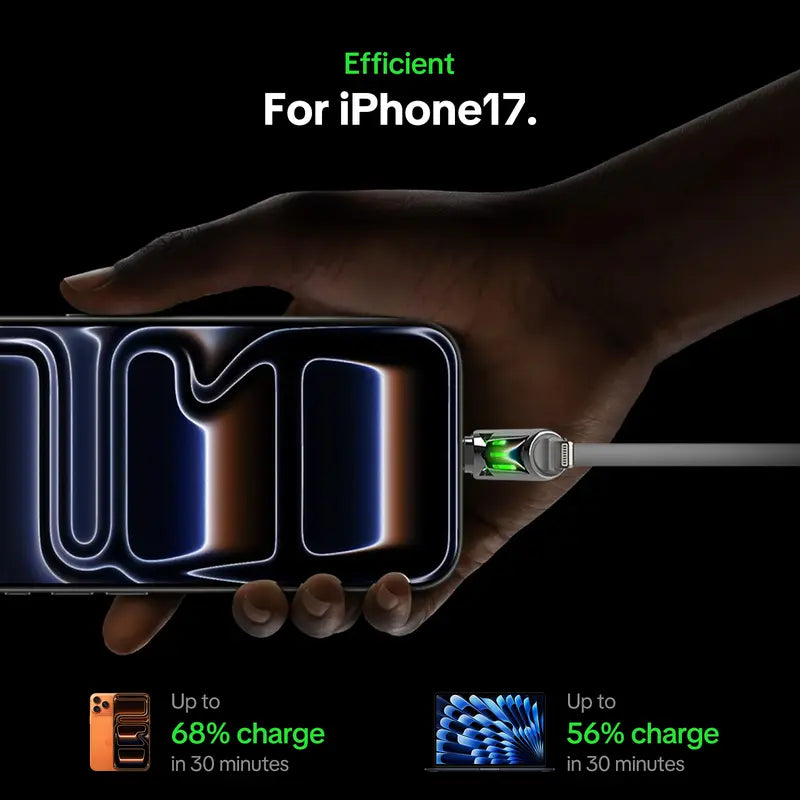 4-in-1 240W Charging Cable – One Cable for iPhone 17, MacBook & Samsung