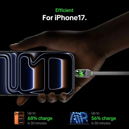 4-in-1 240W Charging Cable – One Cable for iPhone 17, MacBook & Samsung