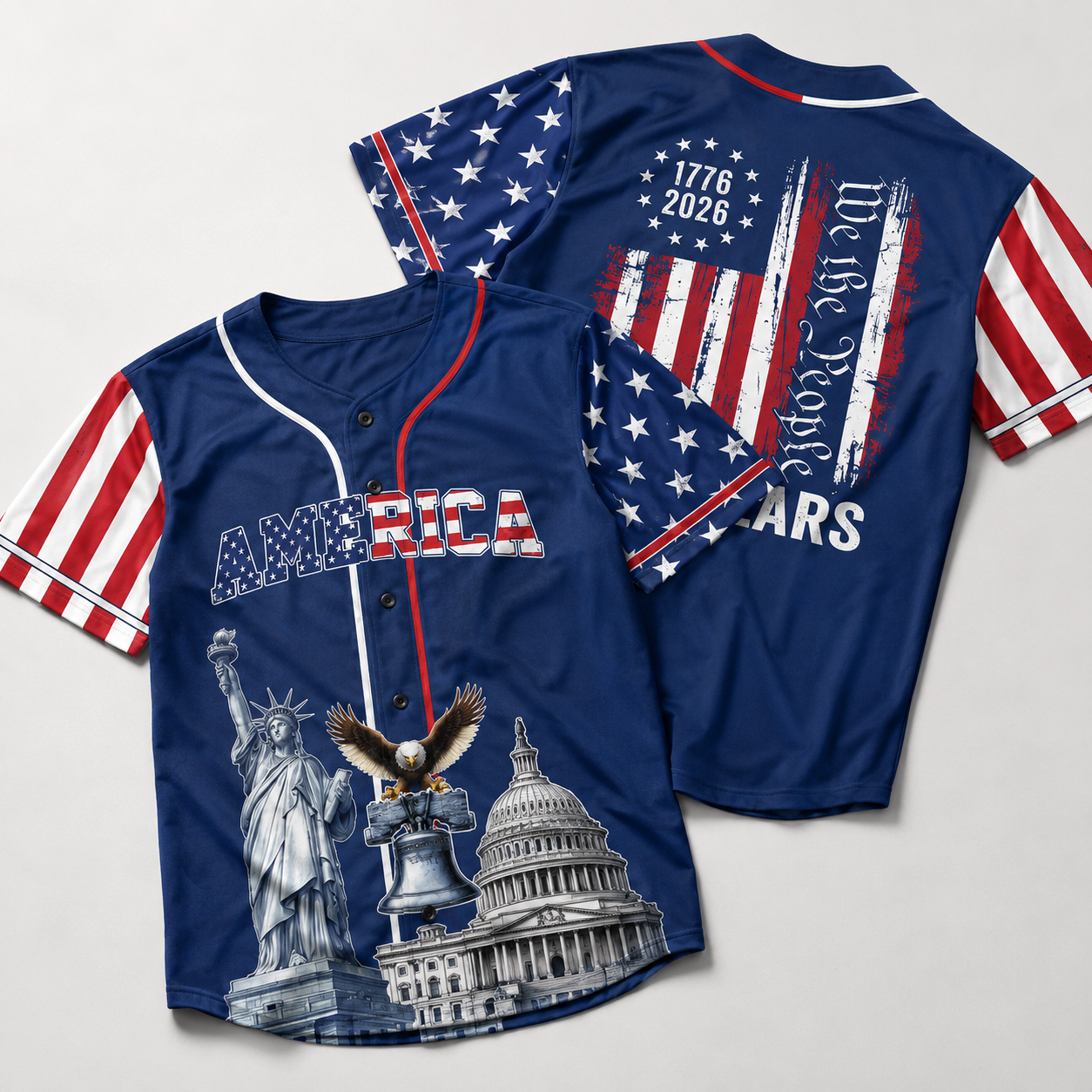USA 250th Anniversary Baseball Jersey | 1776–2026 Patriotic Semiquincentennial Shirt