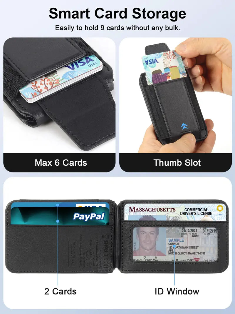Smart wallet multi card storage and ID window