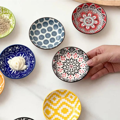 ✨ 6PCS Colorful Ceramic Dipping Bowls – Beautiful Sauce Dishes for Snacks, Appetizers & Elegant Table Settings