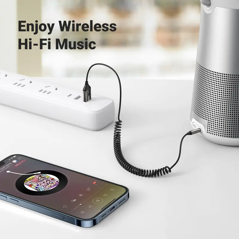 🚗 Bluetooth 6.0 AUX Adapter for Car | Wireless Music & Hands-Free Calling