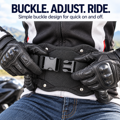 Motorcycle Passenger Grab Belt with Dual Handles – Adjustable Riding Support Belt
