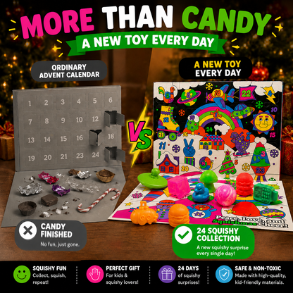 🔥 LAST DAY 50% OFF-🎄 24-Day Squishy Christmas Advent Calendar – 24 Surprise Sensory Toys For Kids