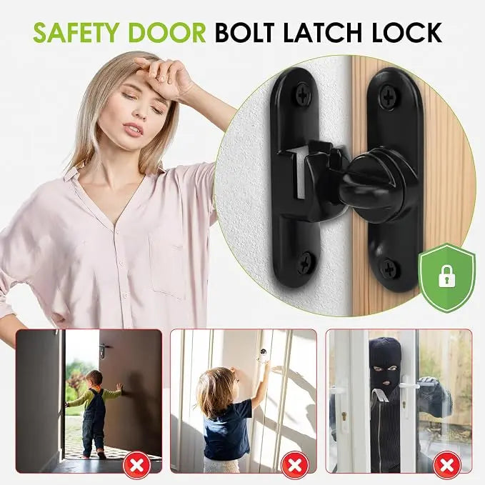 🔒 90°/180° Universal Door Security Lock – Extra Safety & Privacy