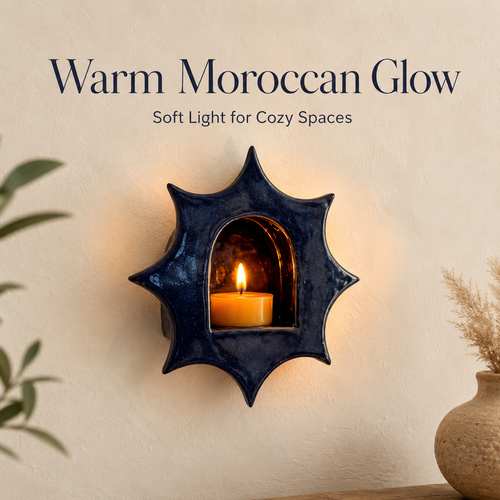 ✨Handcrafted Moroccan Wall Sconce – Tea Light & Decorative Niche