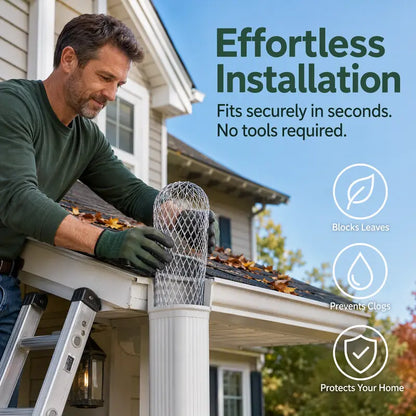 🍂 FALL FAVORITE | Expandable Gutter Leaf Strainer – Helps Block Leaves, Pine Needles & Roof Debris