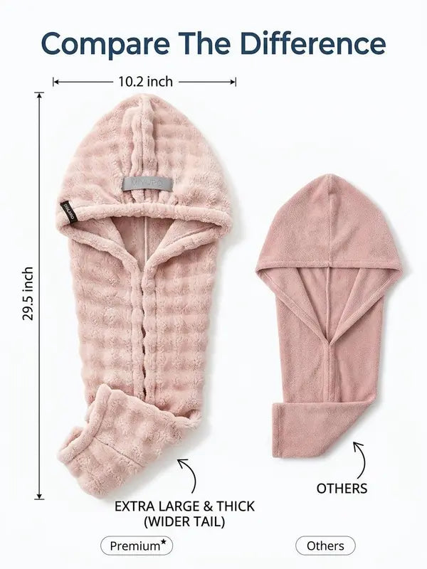 Extra-Thick Microfiber Quick-Dry Hair Towel Wrap