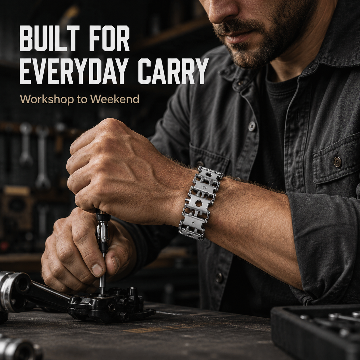 ⚙️ Tools You Can Wear – Heavy-Duty Multitool Bracelet for DIY, Outdoor & Everyday Carry