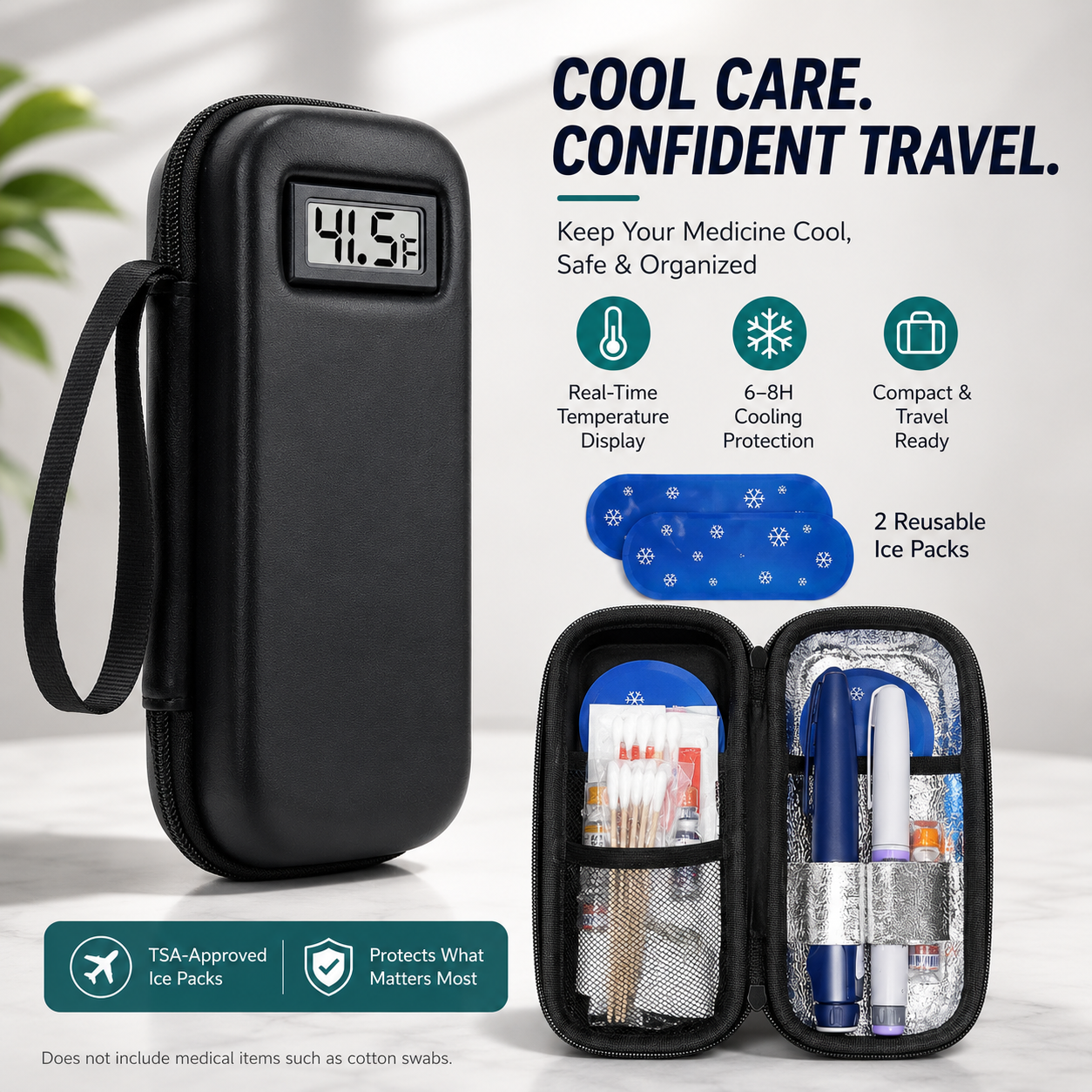 Insulin Cooler Travel Case with Temperature Display