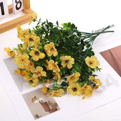 🍂 5-Pack Artificial Fall Flowers – Realistic Orange Faux Bouquets for Porch Pots & Home Décor