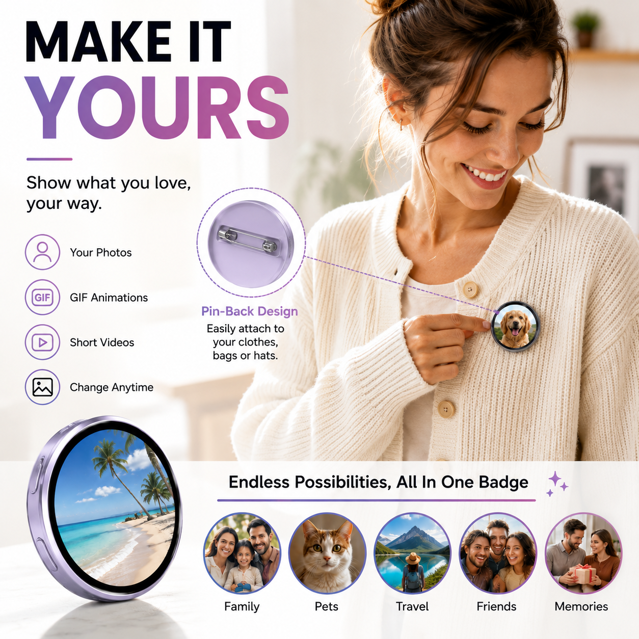My Memory Badge™ – Wear Your Favorite Moments Anywhere