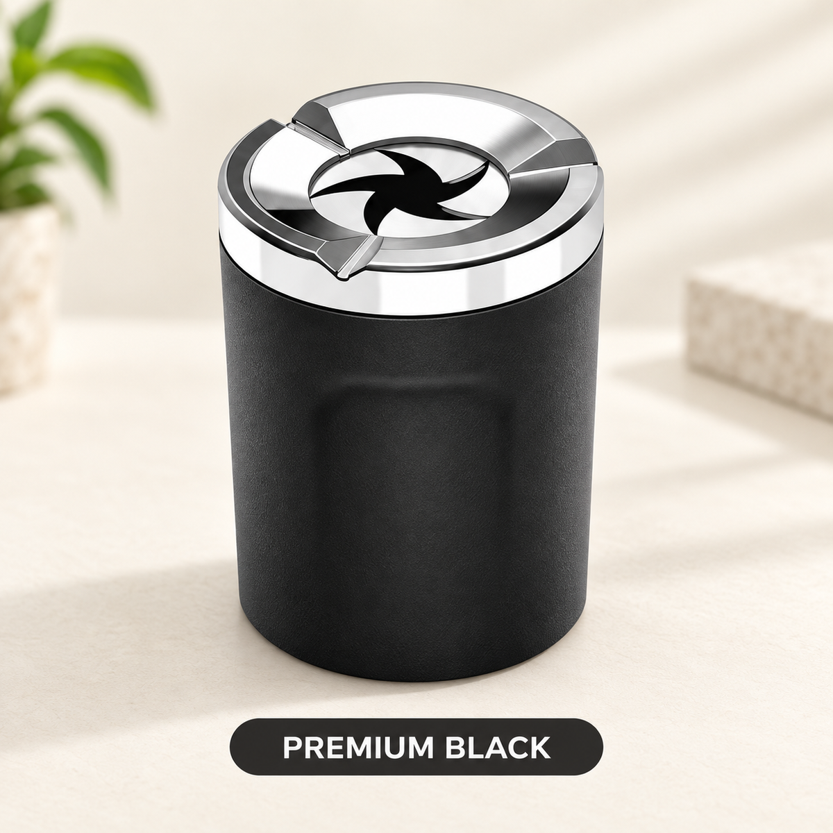 🚬Rotating-Lid Car Ashtray with Ceramic Liner – Cup Holder Design🧱