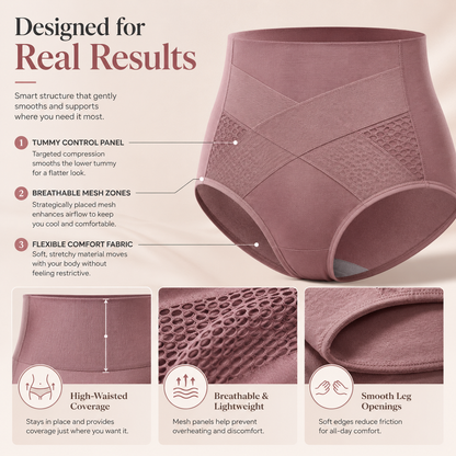 👖High-Waisted Tummy Control Shaping Briefs | Everyday Smoothing Underwear✨