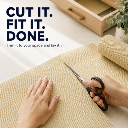 ✂️ Cut-to-Fit PVC Non-Slip Shelf & Drawer Liner