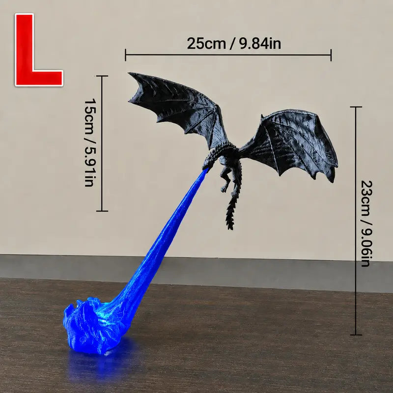 🔥 HOT SALE 🐉| 3D Fire-Breathing Dragon LED Display – Fantasy Bookshelf Decor with Glowing Flame