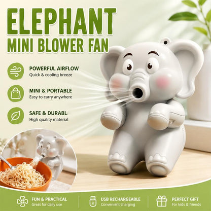 🐘 Elephant Clip-On Cooling Fan for Cups & Bowls