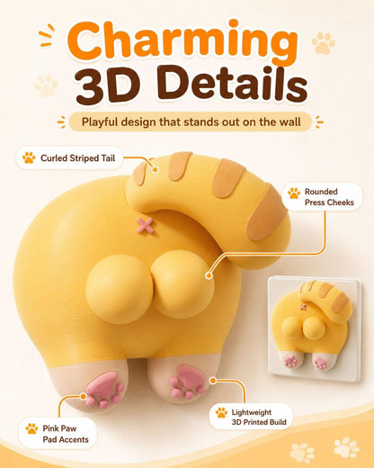 🐱Funny Cat Butt Light Switch Cover | 3D Double Rocker Decor