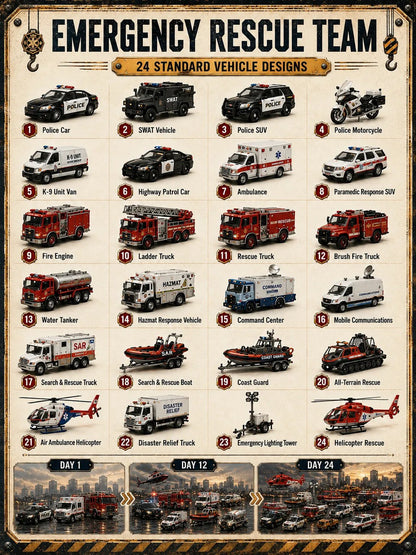 🚜Build the Fleet Collection 24-Day Vehicle Advent Calendar Series | ✨A New Adventure Every Morning