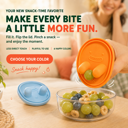 Snack & Grab Fruit Container – Built-In Finger Tongs for Less-Mess Snacking 🍇