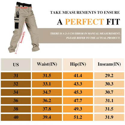 Men's Tactical Cargo Pants | Water-Resistant Outdoor Work & Hiking Pants