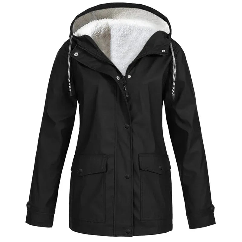 🏆 LIMITED TIME 65% OFF ❤️‍🔥 Women's Plush-Lined Windproof Hooded Jacket