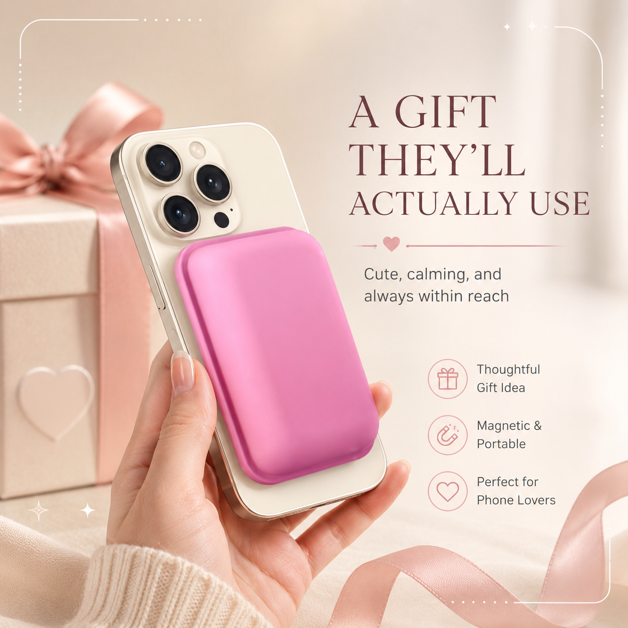 Magnetic Phone Squishy™ | Soft Stress Relief Fidget Toy for MagSafe Phones