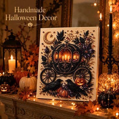 🔥LAST DAY 50% OFF - 🎃 Halloween Pearl Diamond Art Kit – DIY 3D Sparkling Bead Painting Craft For Spooky Home Decor