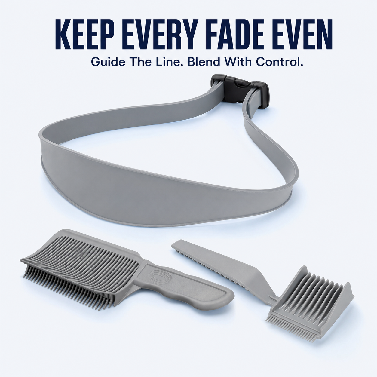 ✂️ 3‑Piece Fade Guide & Blending Comb Set – Easier At‑Home Haircuts