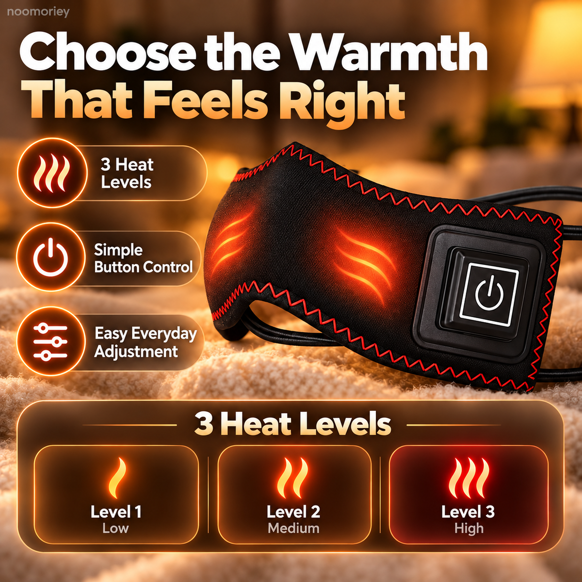 🔥 Rechargeable Heated Nasal Pad – 3 Heat Levels & Hands-Free Comfort