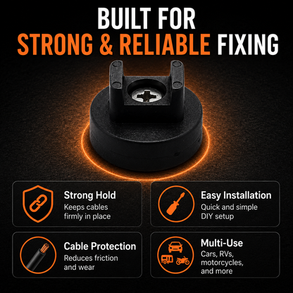 🔧 Universal Cable Tie Mount Clips – 🚗 Heavy Duty Wire Fixing Holders for Car, Truck, RV & DIY Cable Management