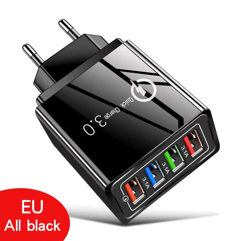 ⚡ 4-Port USB Fast Charger with Quick Charge 3.0/The Charger Big Tech Hates
