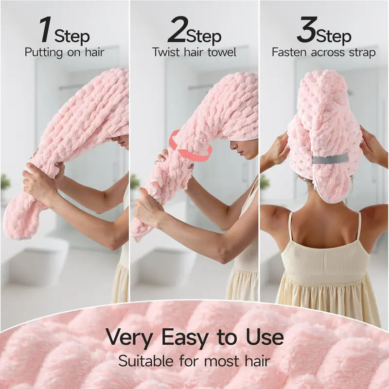 Extra-Thick Microfiber Quick-Dry Hair Towel Wrap