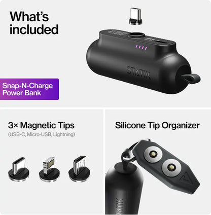 🔋 Never Run Out of Battery Again™ | Snap-N-Charge 3.0 Magnetic Power Bank