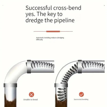 🔧 Flexible Drill-Powered Drain Cleaning Snake – Deep Pipe Clog Remover for Sinks, Showers & Toilets