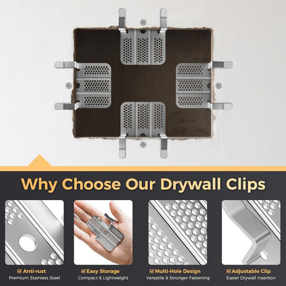 Easy Install Drywall Repair Clips 1/2 Inch | 10 Pack Wall Patch Kit