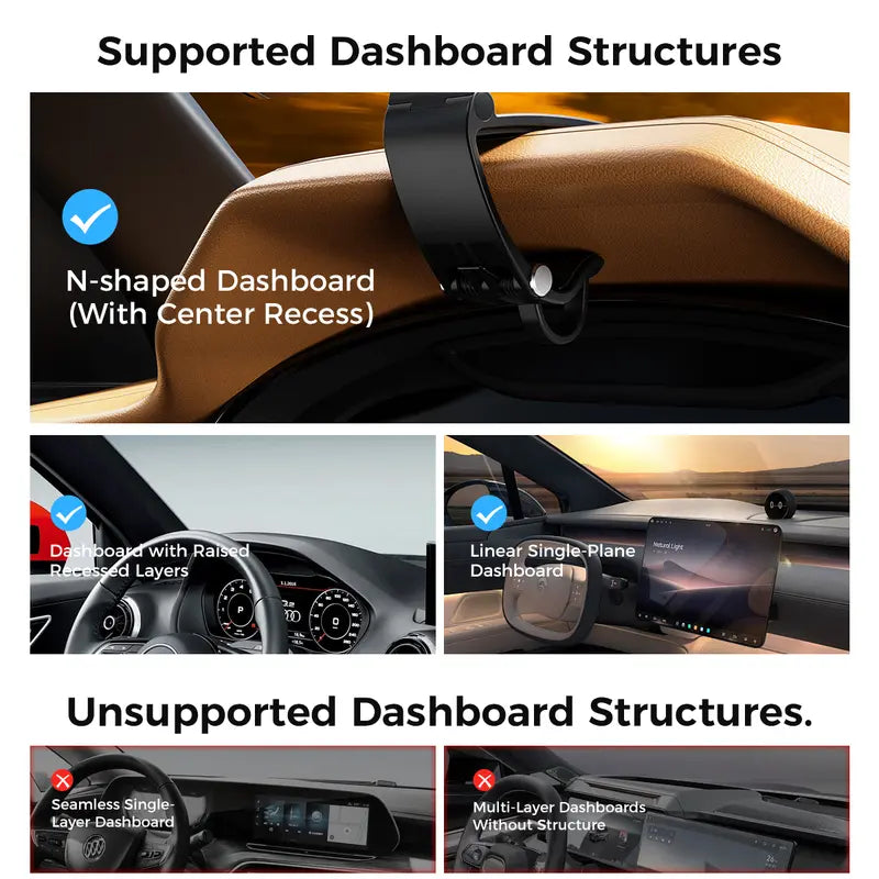 🚗 Magnetic Car Phone Mount – Strong Hold, 95° Adjustable Hands-Free Dashboard Holder