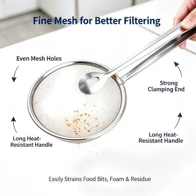 🔥 2pack-2-in-1 Stainless Steel Strainer Tongs – Grab, Drain & Serve with One Tool