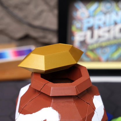 Magnetic Breakable Pot Prop with 4 Rupees | 3D Printed Game-Inspired Cosplay Gift