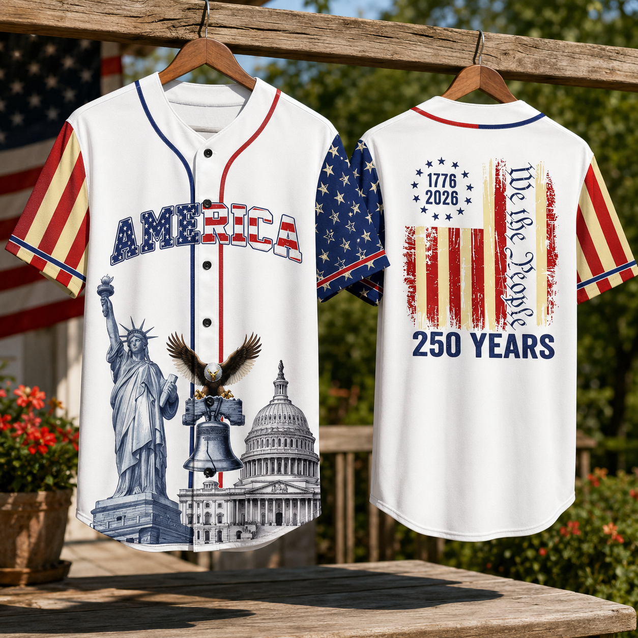USA 250th Anniversary Baseball Jersey | 1776–2026 Patriotic Semiquincentennial Shirt