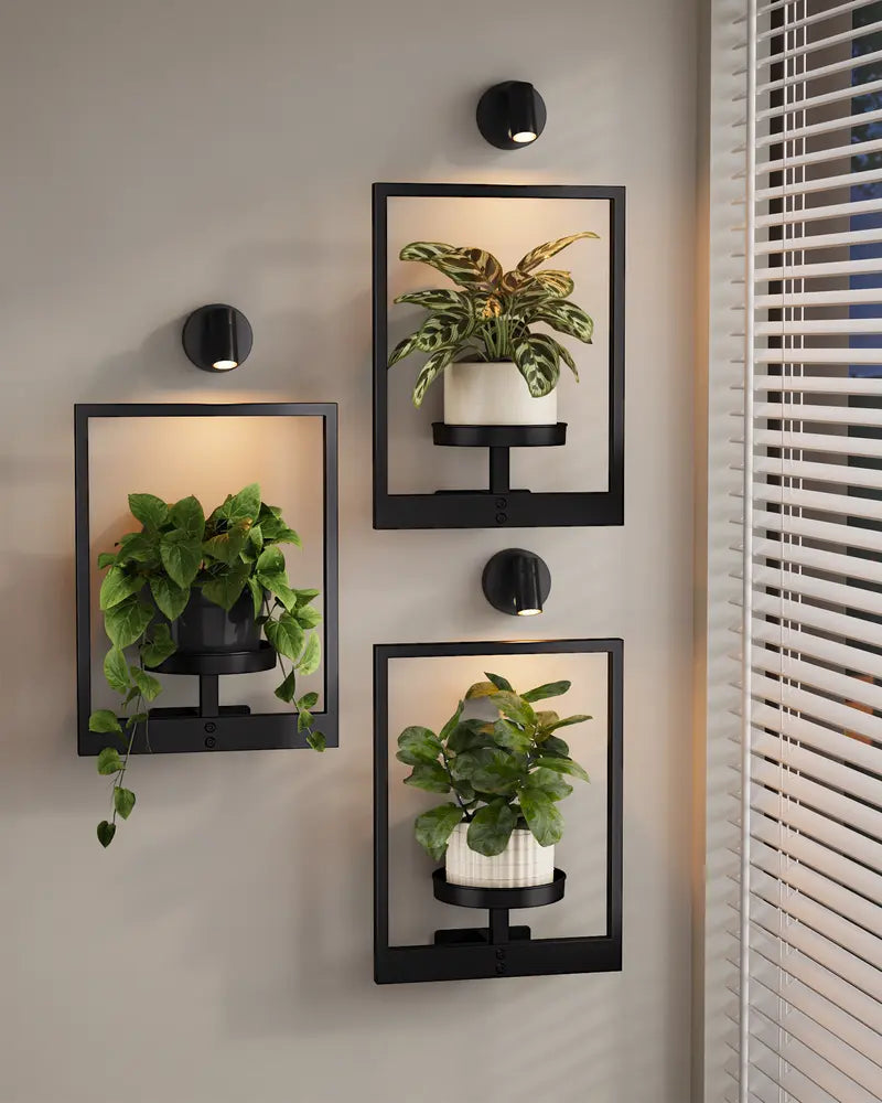 ✨ Modern Wall Plant Shelf With Ambient Light | Space-Saving Home Decor