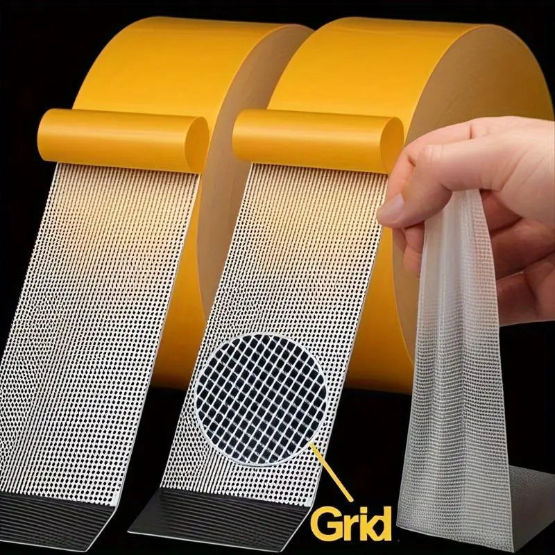 🔥 Heavy-Duty Double-Sided Grid Tape – Strong Hold, Easy Tear & Clean Removal