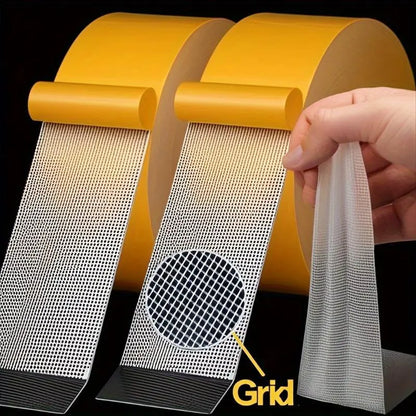 🔥 Heavy-Duty Double-Sided Grid Tape – Strong Hold, Easy Tear & Clean Removal