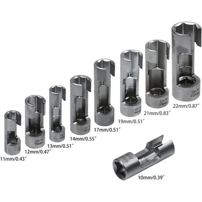 🔧 10–22mm Diesel Injector Fuel Line Socket Wrench Set