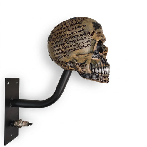 💀 Skull Helmet Wall Holder – Motorcycle Gear Display for Garage & Man Cave