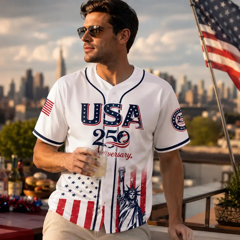 USA 250th Anniversary Baseball Jersey – Limited Edition Patriotic Shirt 1776–2026